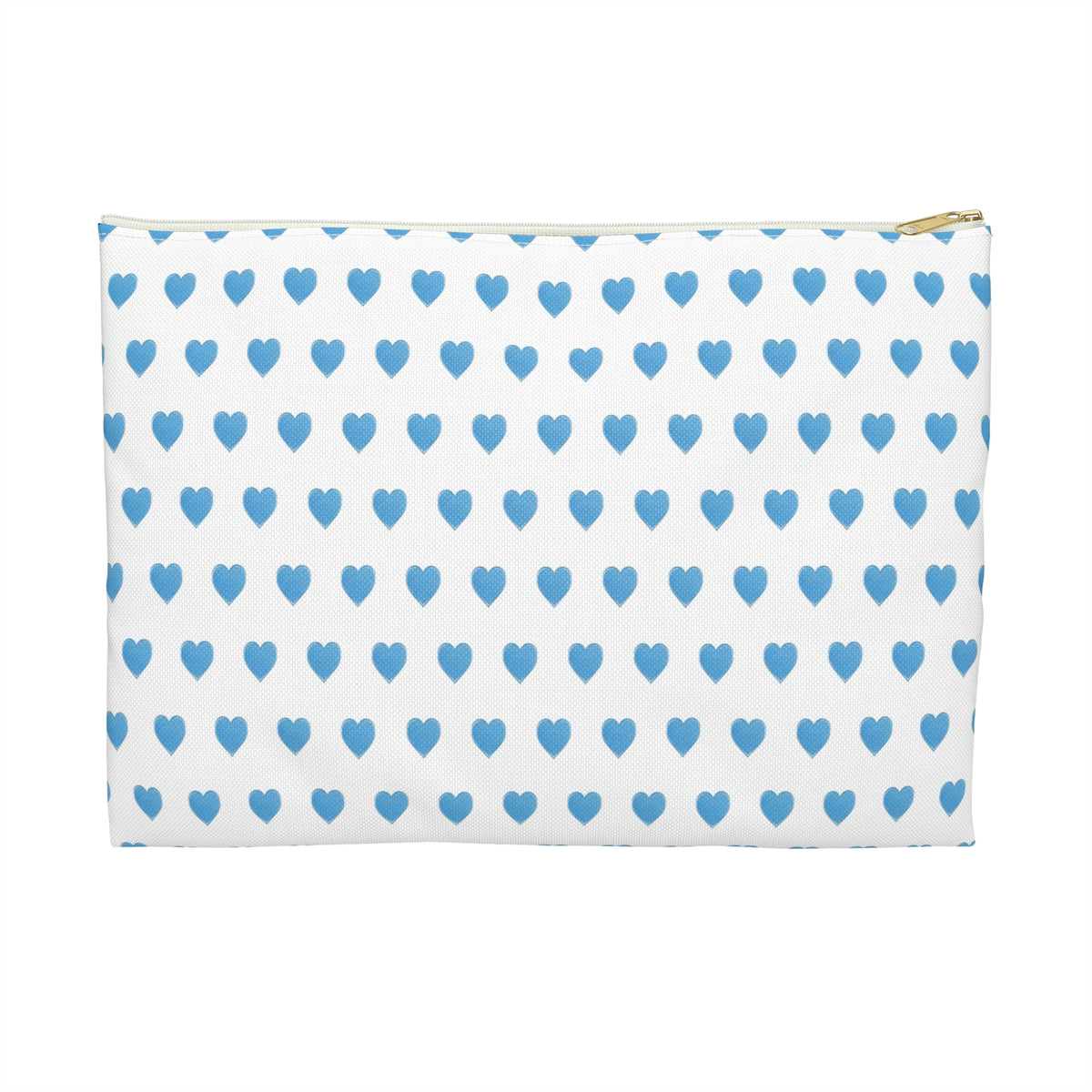 Small Zipper Pouch in Blue & White Flower Print - Adi Treasures