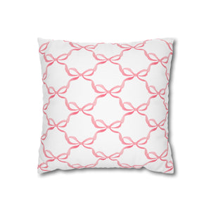 Watercolor Hearts Pink Pillow Cover with Zip Closure - Cover Only - Insert not included