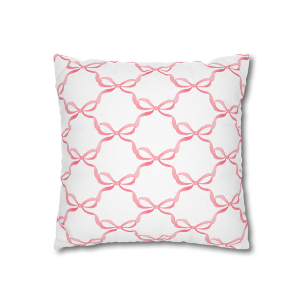 Watercolor Hearts Pink Pillow Cover with Zip Closure - Cover Only - Insert not included