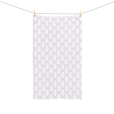 Hand Towel Watercolor Bows Lavender