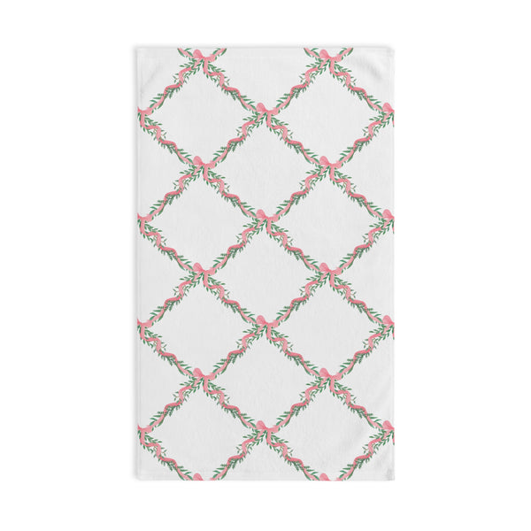 Hand Towel Bow Lattice Pattern