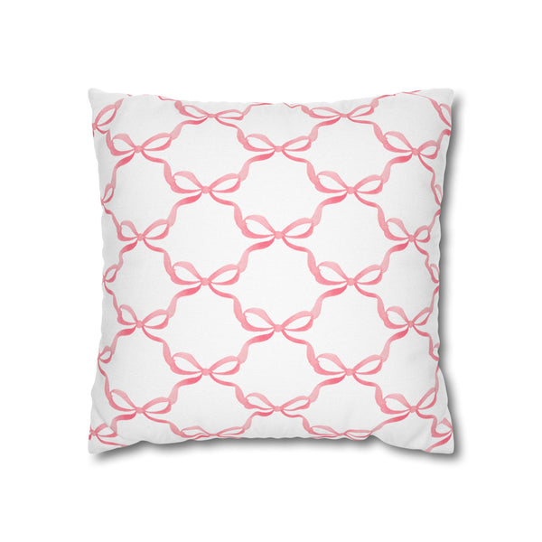 Watercolor Hearts Pink Pillow Cover with Zip Closure - Cover Only - Insert not included