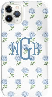 Flexible Phone Case Rubber Protective Hydrangea Blue