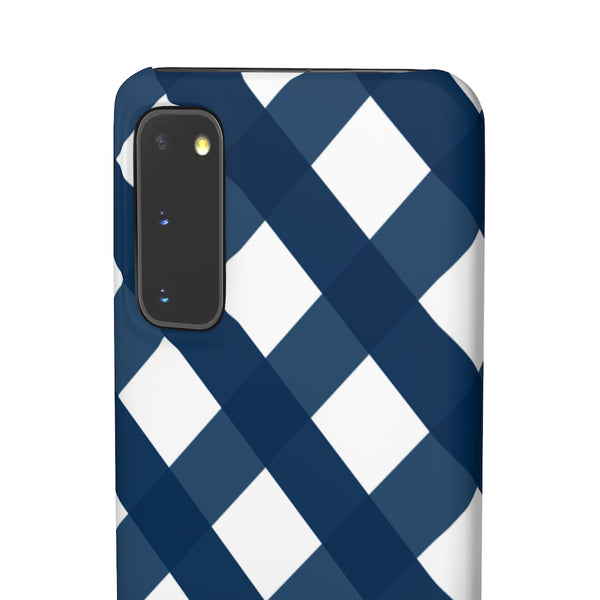 Gingham Navy + White Phone Case