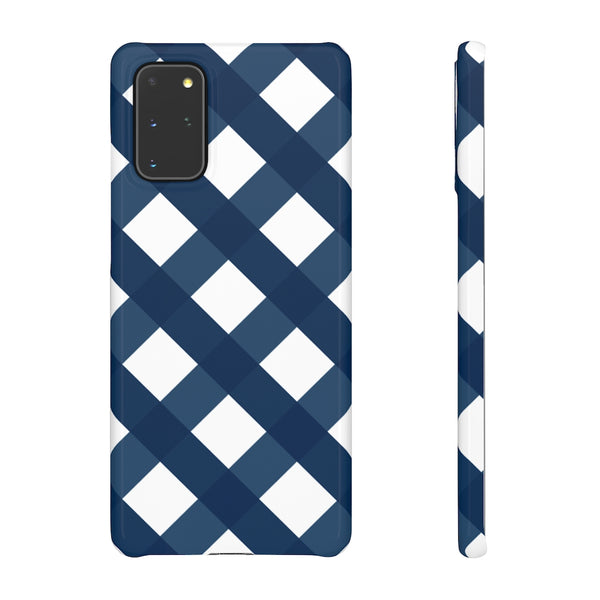 Gingham Navy + White Phone Case